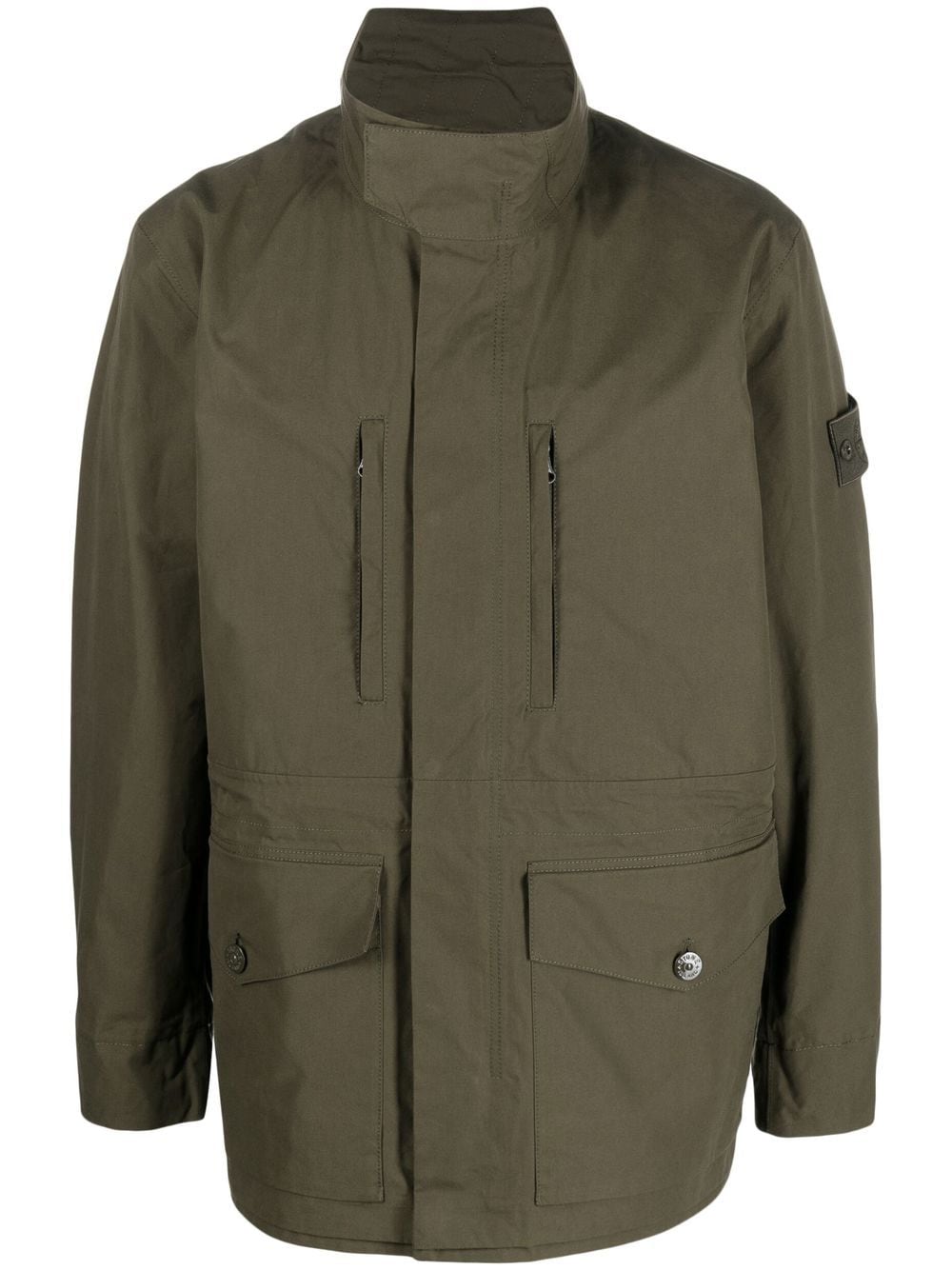 Stone Island Compass-patch long-sleeved jacket - Green von Stone Island