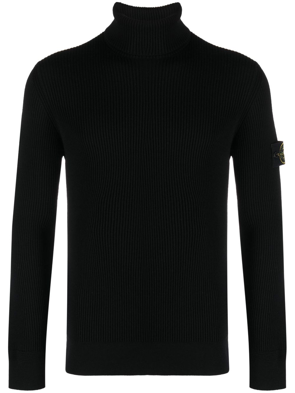 Stone Island Compass-patch roll-neck jumper - Black von Stone Island