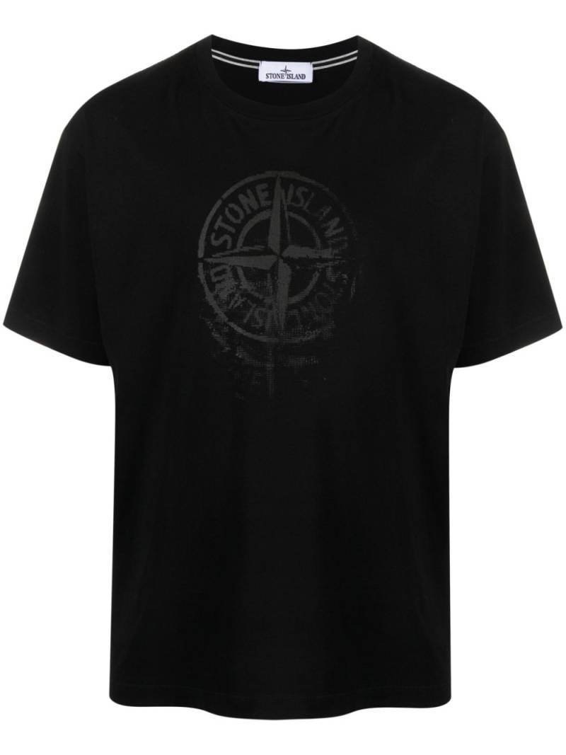 Stone Island Compass-print cotton T-shirt - Black von Stone Island