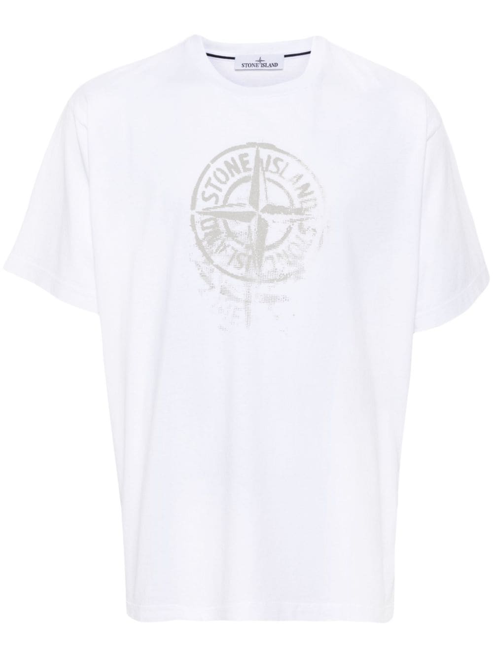 Stone Island Compass-print cotton T-shirt - White von Stone Island