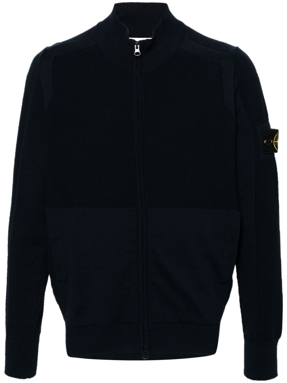 Stone Island Compasse-badge knitted cardigan - Blue von Stone Island