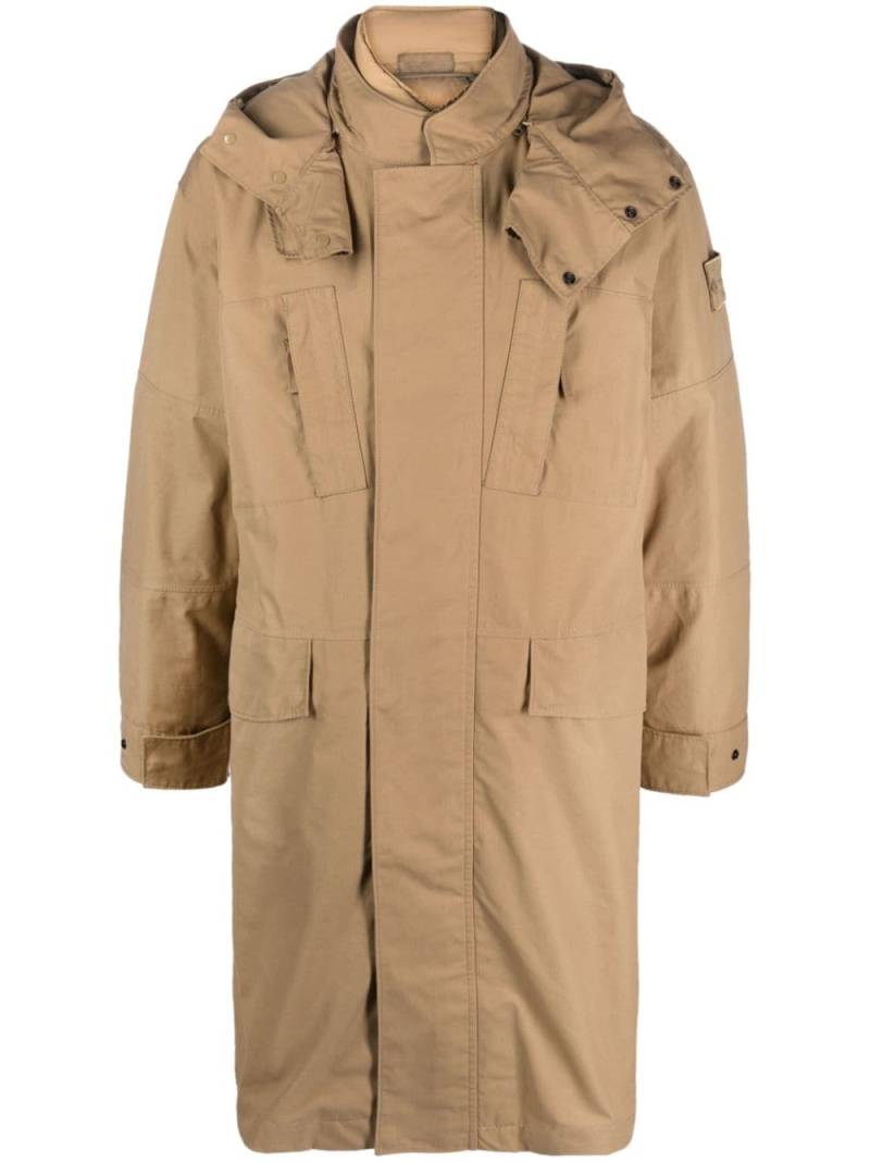 Stone Island Ghost Piece 0 Ventile parka coat - Brown von Stone Island