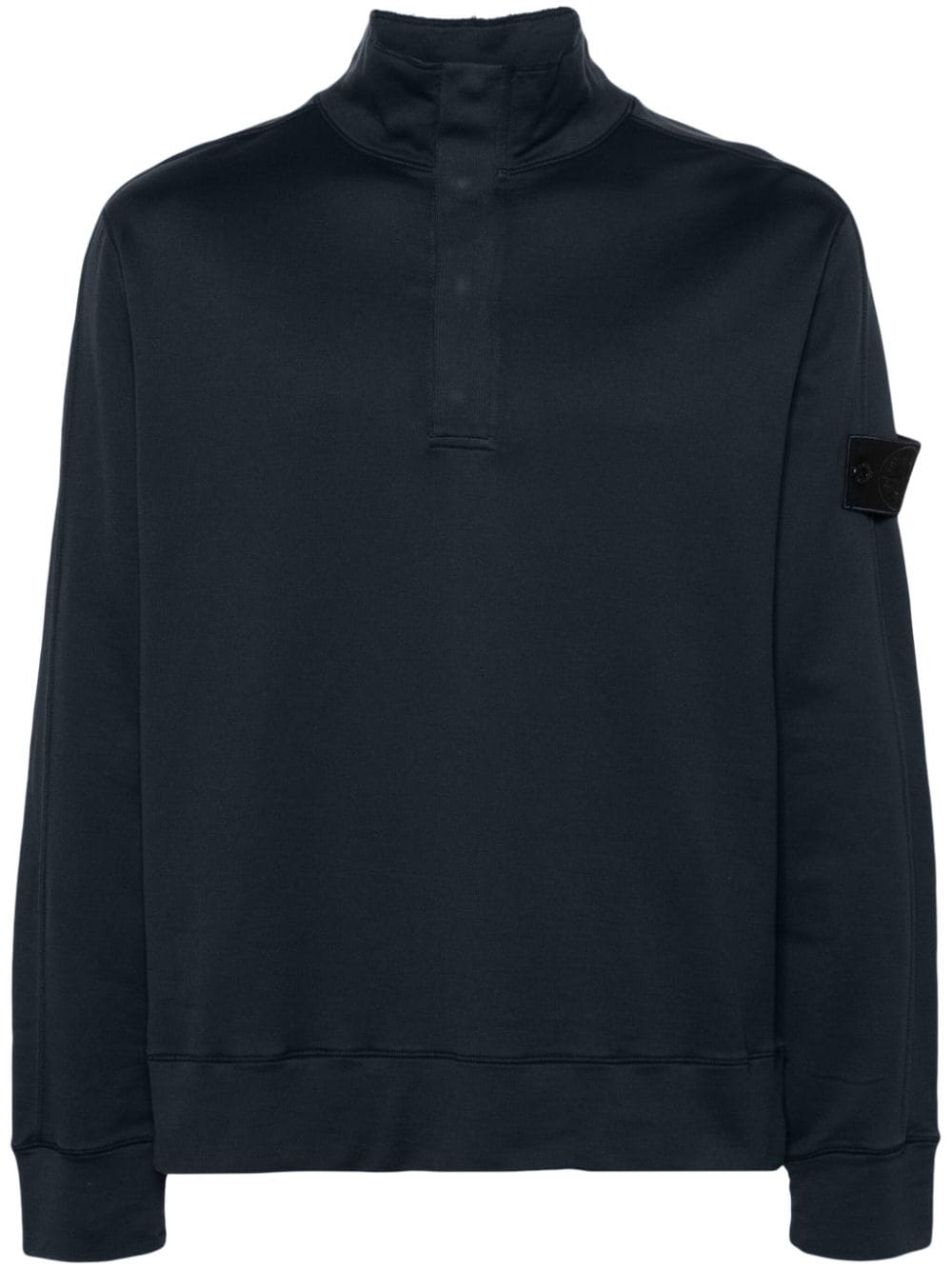 Stone Island Ghost high-neck cotton sweatshirt - Blue von Stone Island