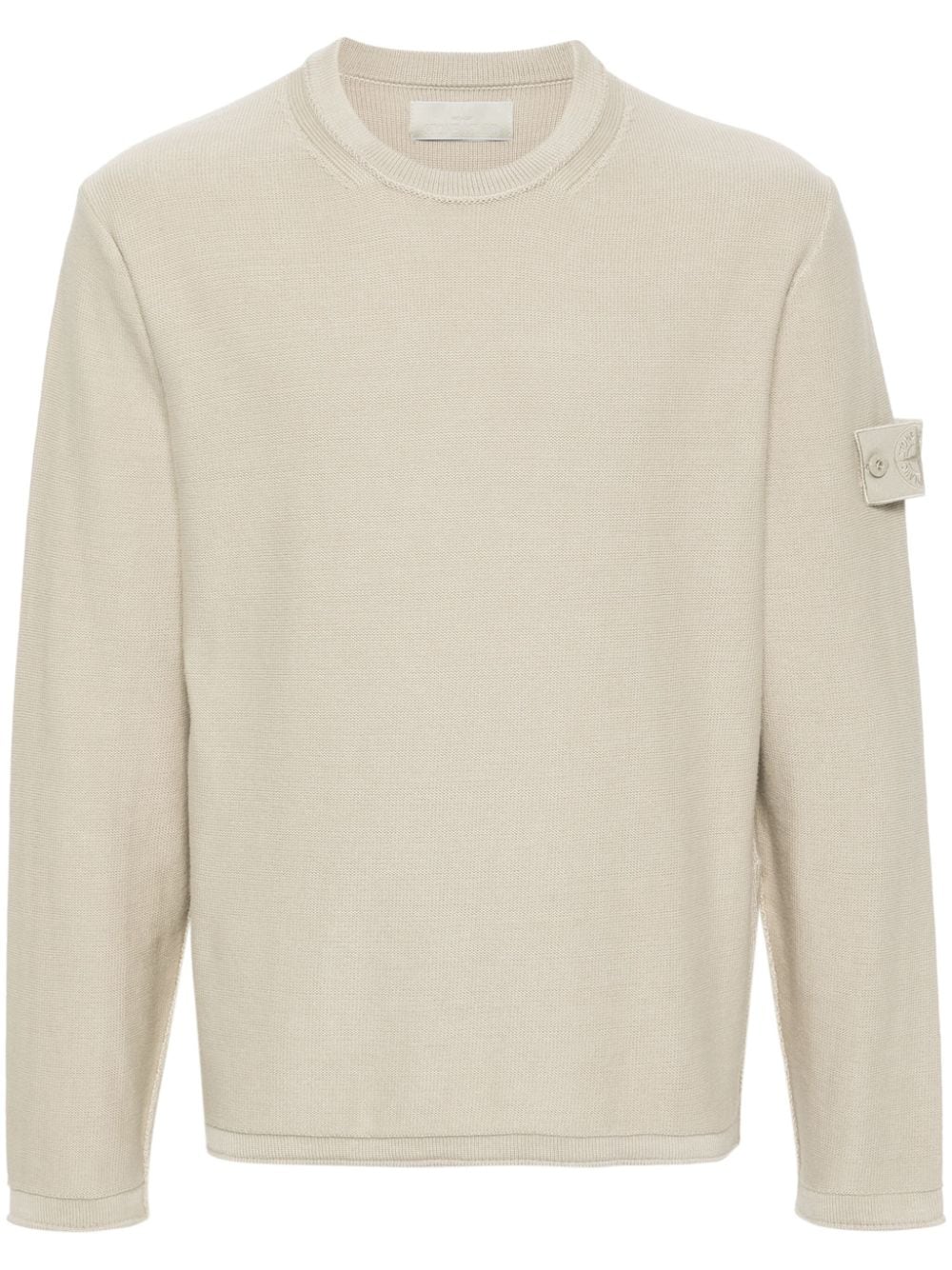 Stone Island Ghost logo-appliqué jumper - Neutrals von Stone Island