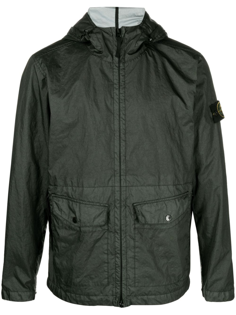 Stone Island Membrana 3L TC hooded jacket - Green von Stone Island