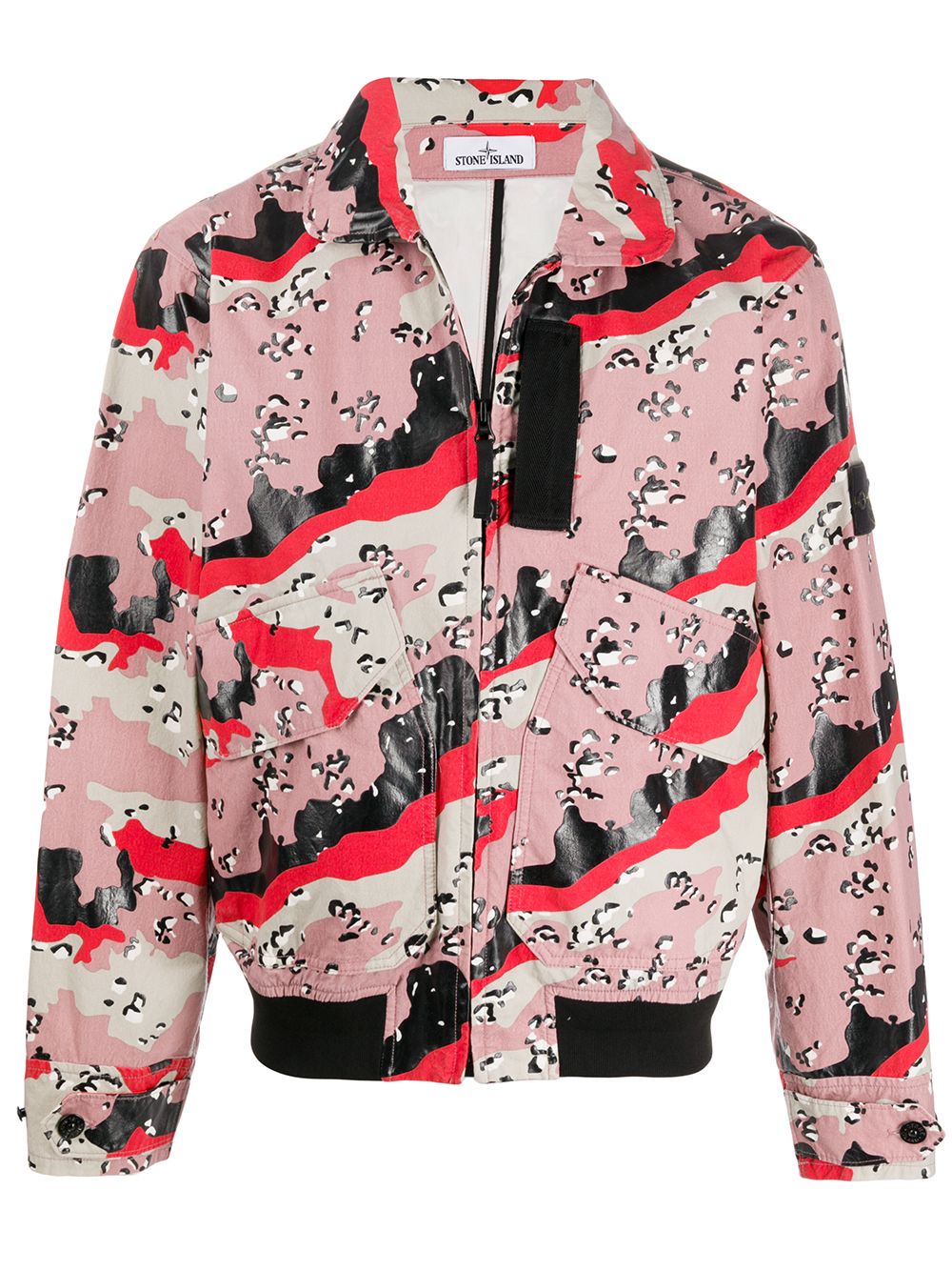 Stone Island abstract print jacket - Pink von Stone Island