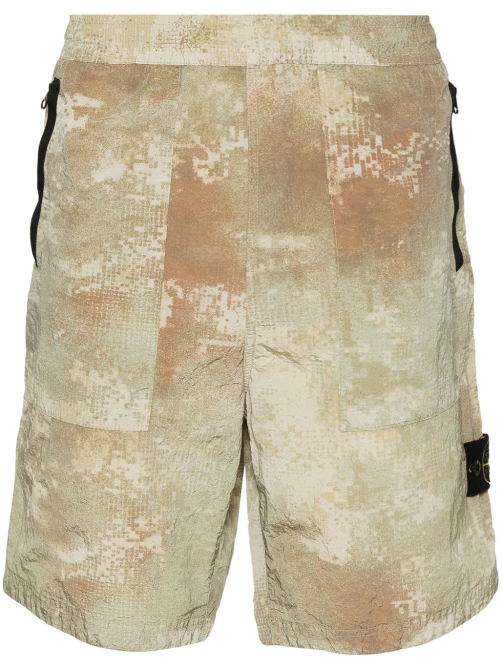 Stone Island abstract-print Bermuda shorts - Green von Stone Island