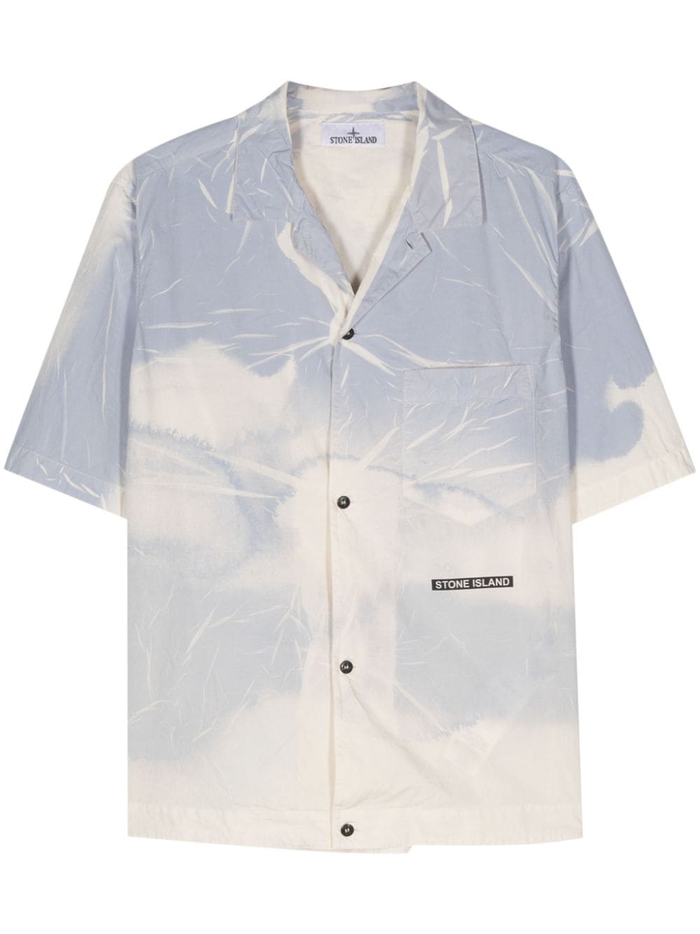 Stone Island abstract short-sleeved shirt - Blue von Stone Island