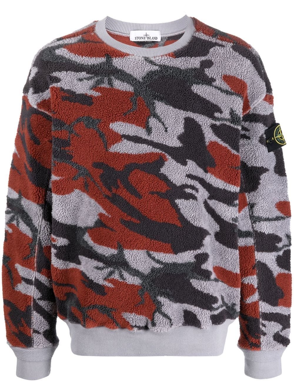 Stone Island camouflage-pattern fleece sweatshirt - Purple von Stone Island