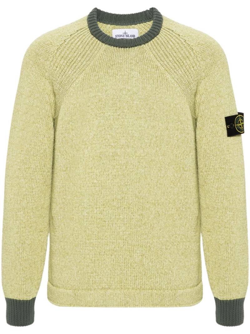 Stone Island colourblock cotton jumper - Green von Stone Island