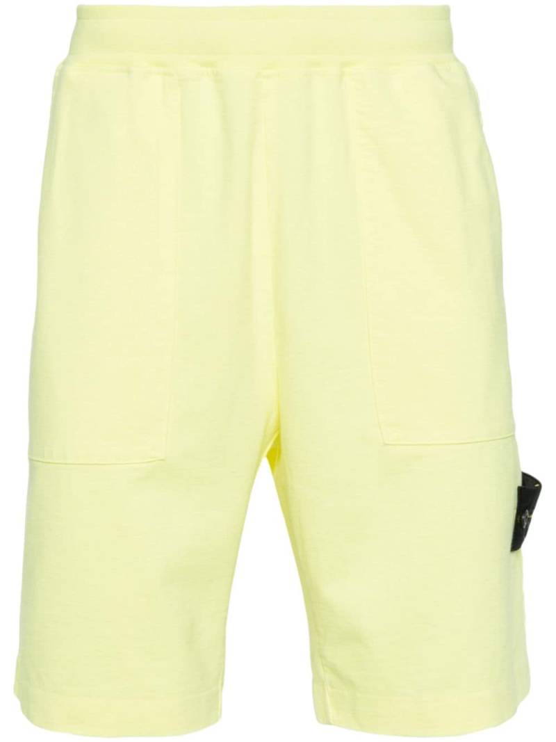 Stone Island cotton jersey shorts - Yellow von Stone Island