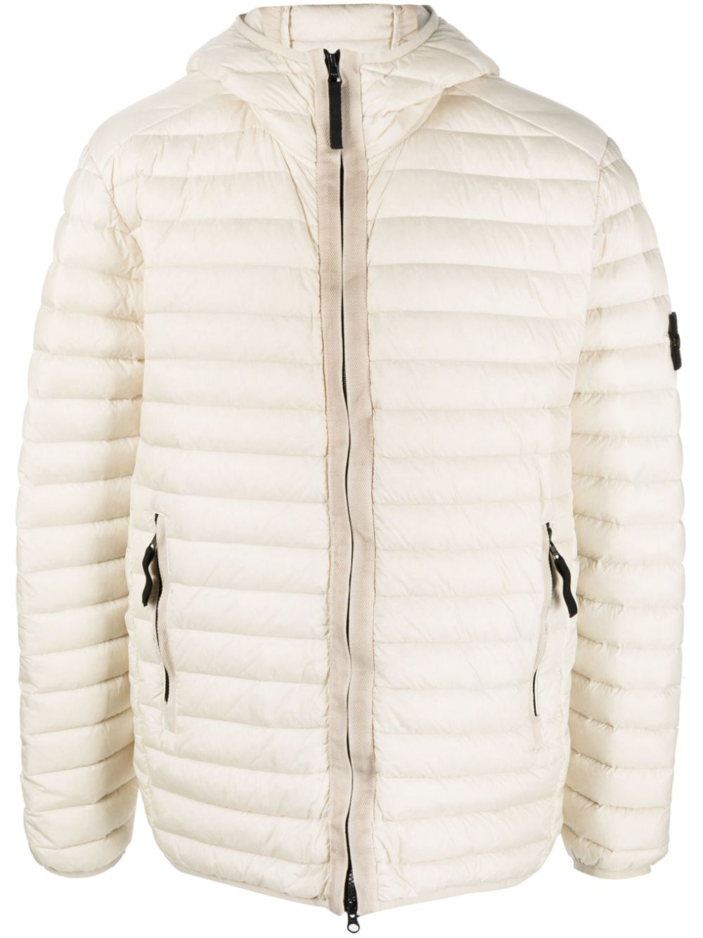 Stone Island feather down hooded jacket - Neutrals von Stone Island