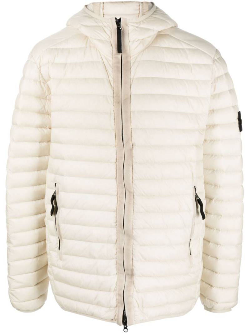 Stone Island feather down hooded jacket - Neutrals von Stone Island