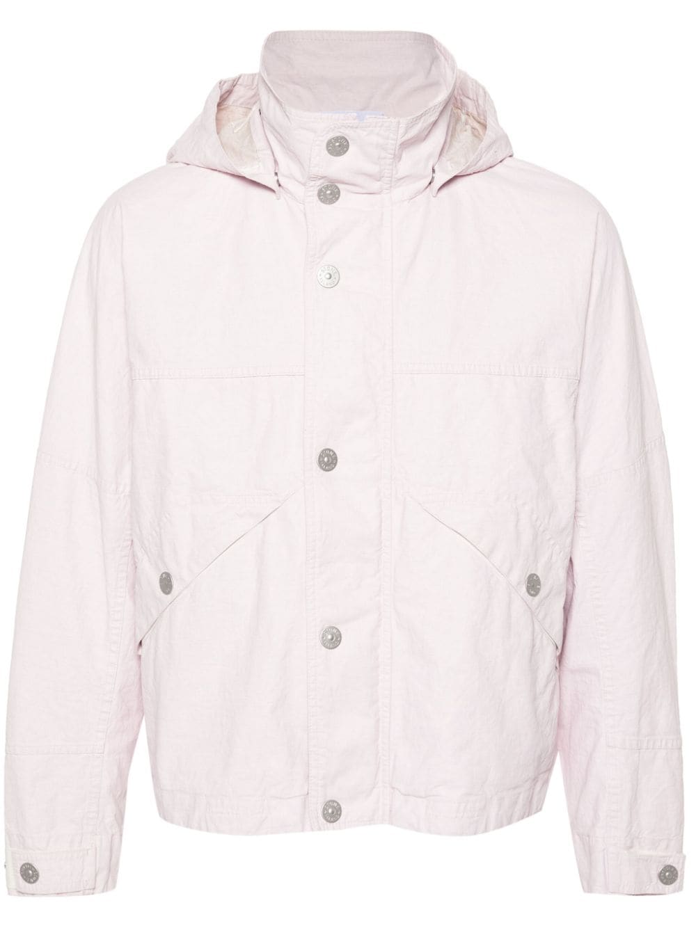 Stone Island linen hooded jacket - Pink von Stone Island