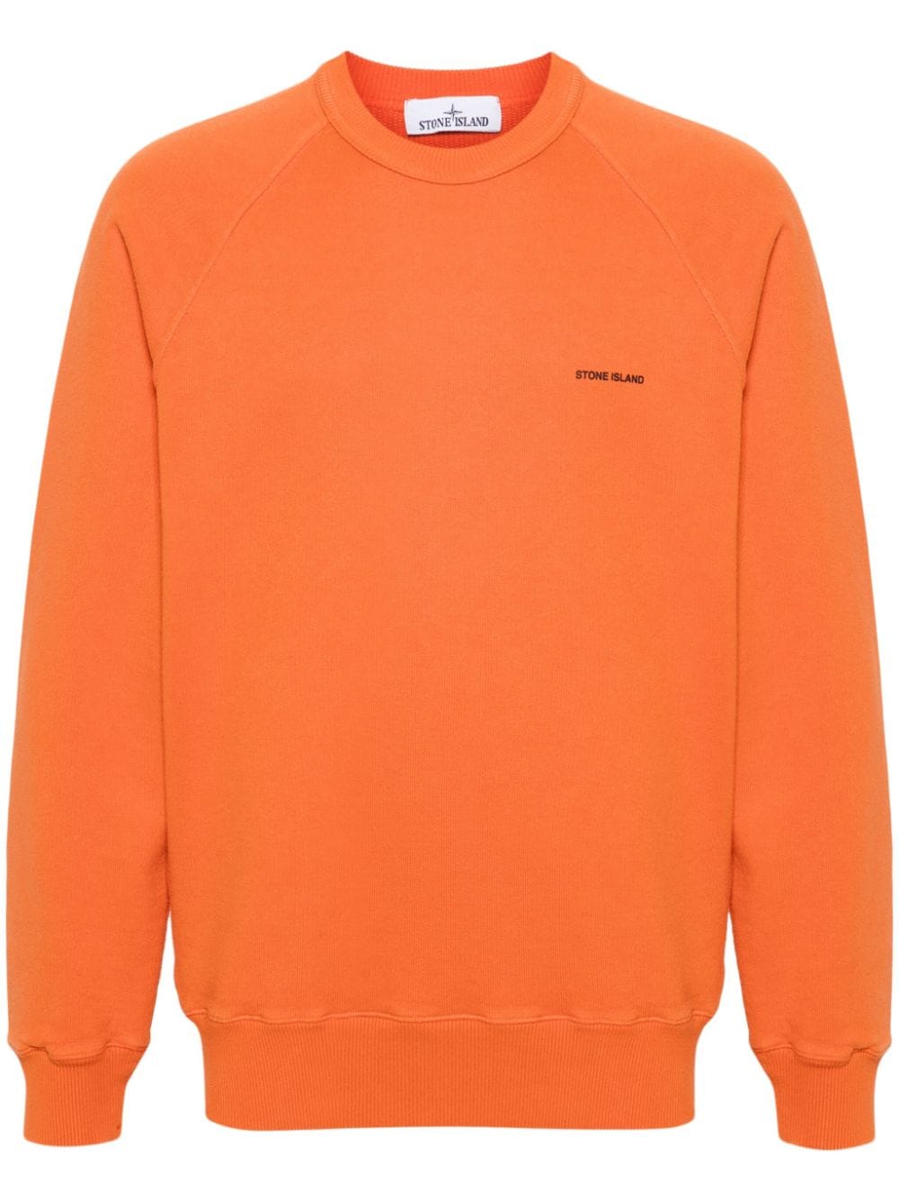 Stone Island logo-appliqué cotton sweatshirt - Orange von Stone Island