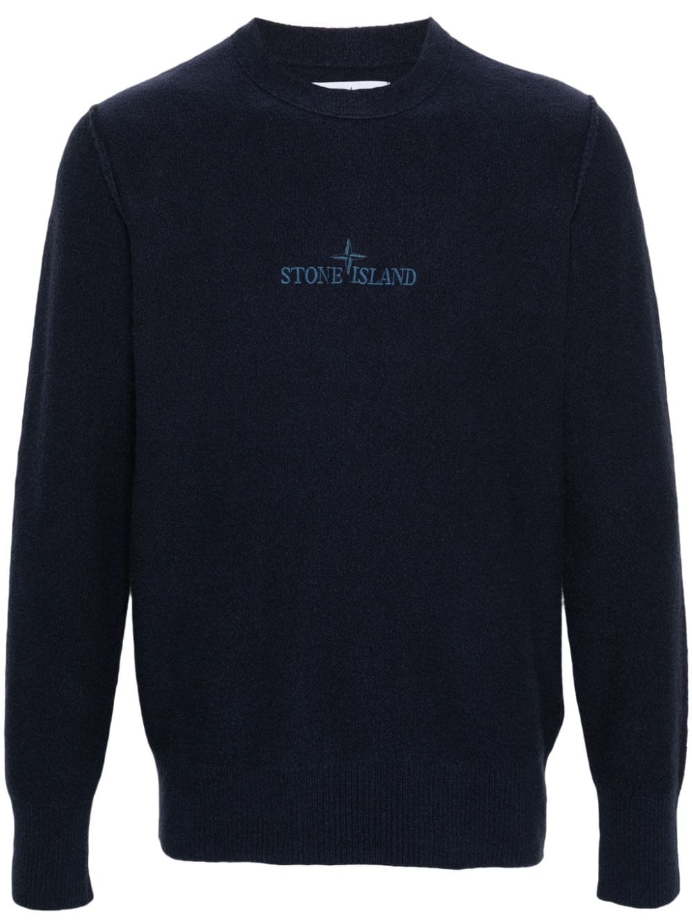 Stone Island logo-embroidered jumper - Blue von Stone Island