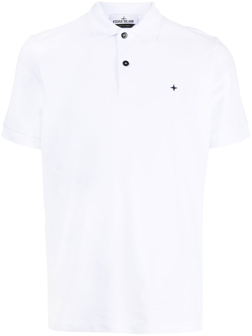 Stone Island logo-embroidered polo shirt - White von Stone Island