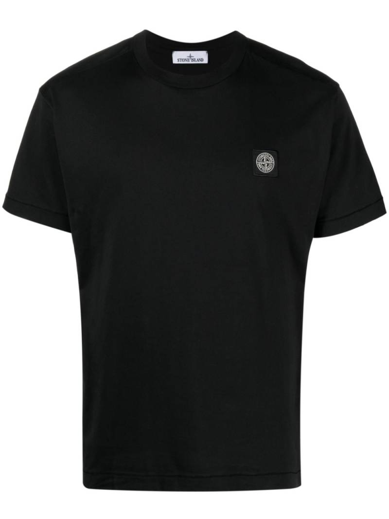 Stone Island Compass-appliqué cotton T-shirt - Black von Stone Island