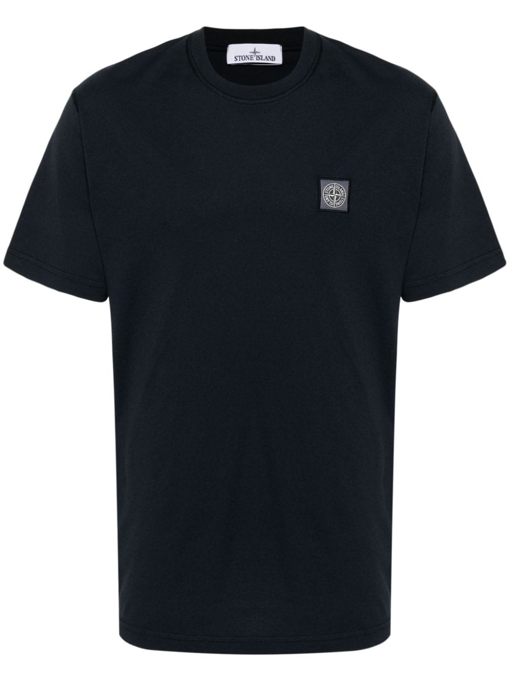 Stone Island logo-patch cotton T-shirt - Blue von Stone Island