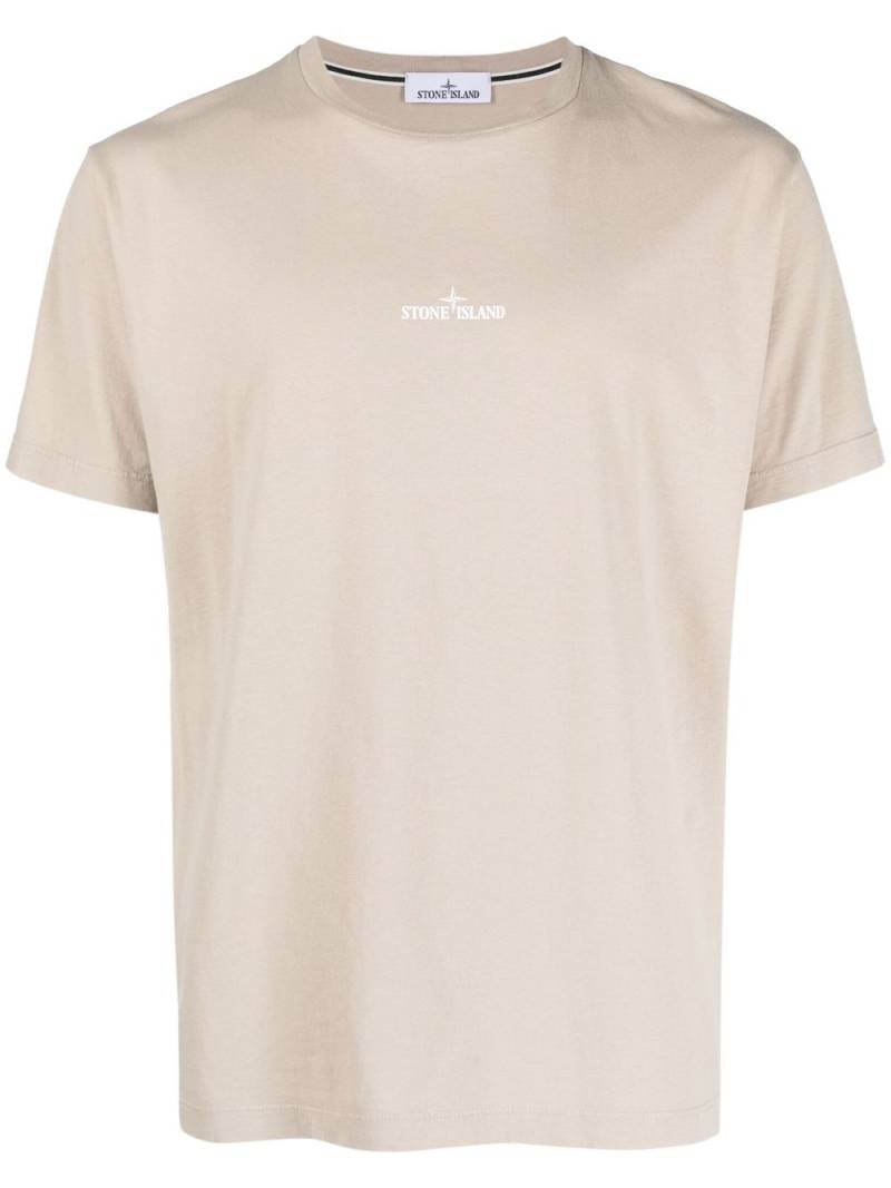 Stone Island logo-print T-shirt - Neutrals von Stone Island