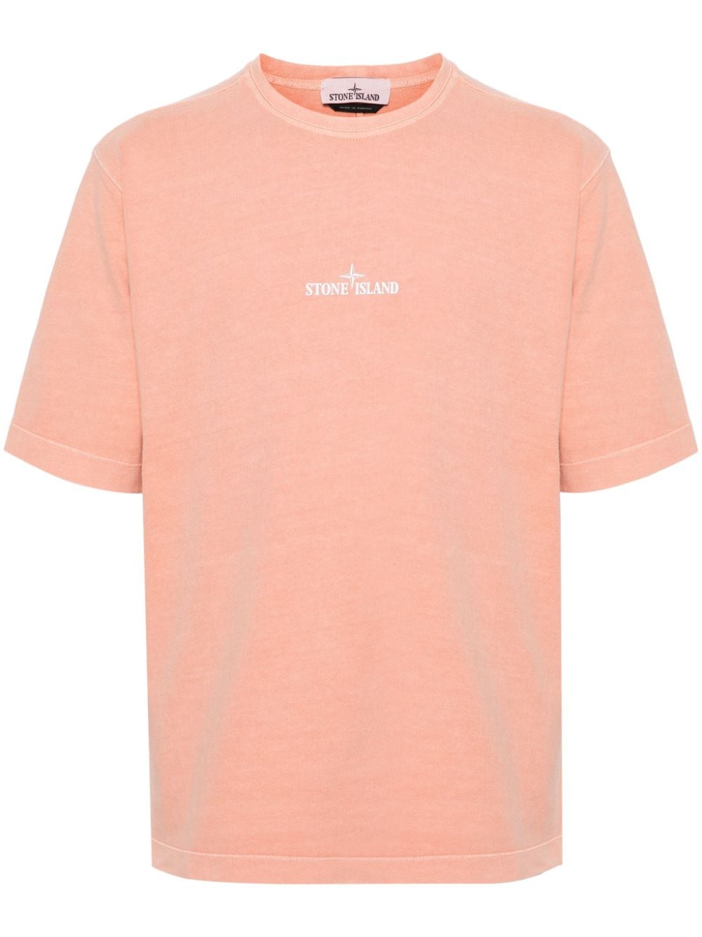 Stone Island logo-print T-shirt - Orange von Stone Island