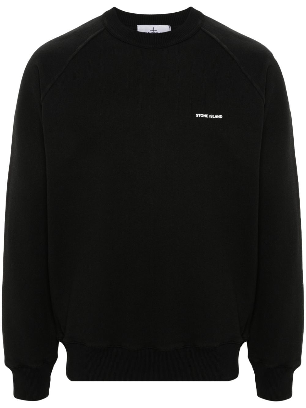 Stone Island logo-print cotton sweatshirt - Black von Stone Island