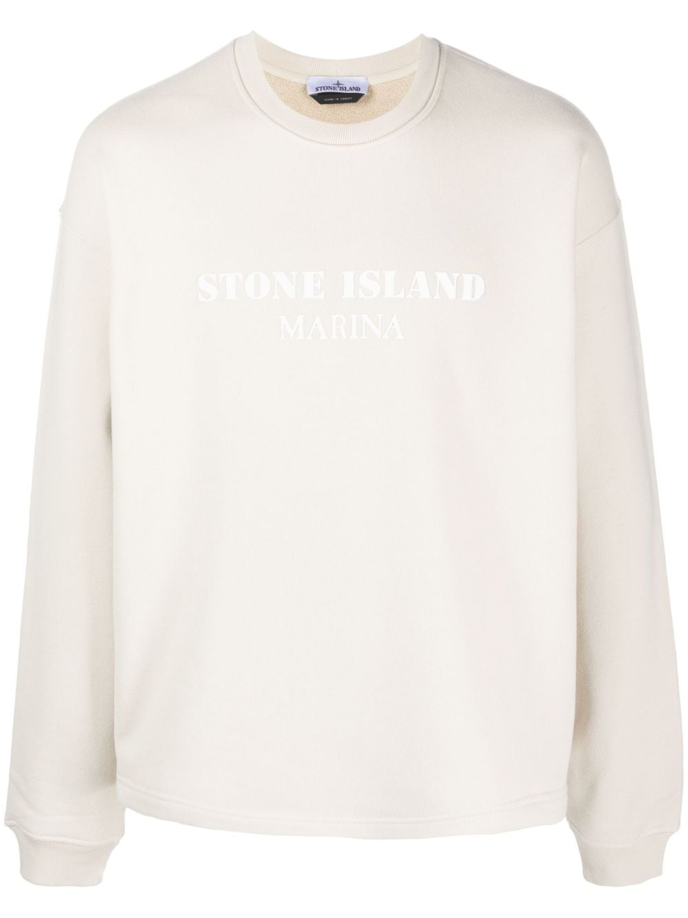 Stone Island logo-print cotton sweatshirt - Neutrals von Stone Island