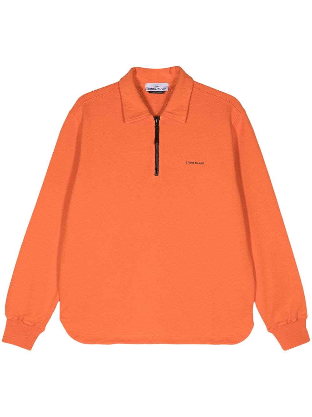 Stone Island logo-print cotton sweatshirt - Orange von Stone Island