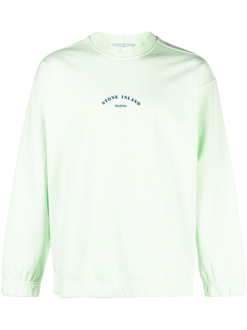 Stone Island logo-print long-sleeve sweatshirt - Green von Stone Island