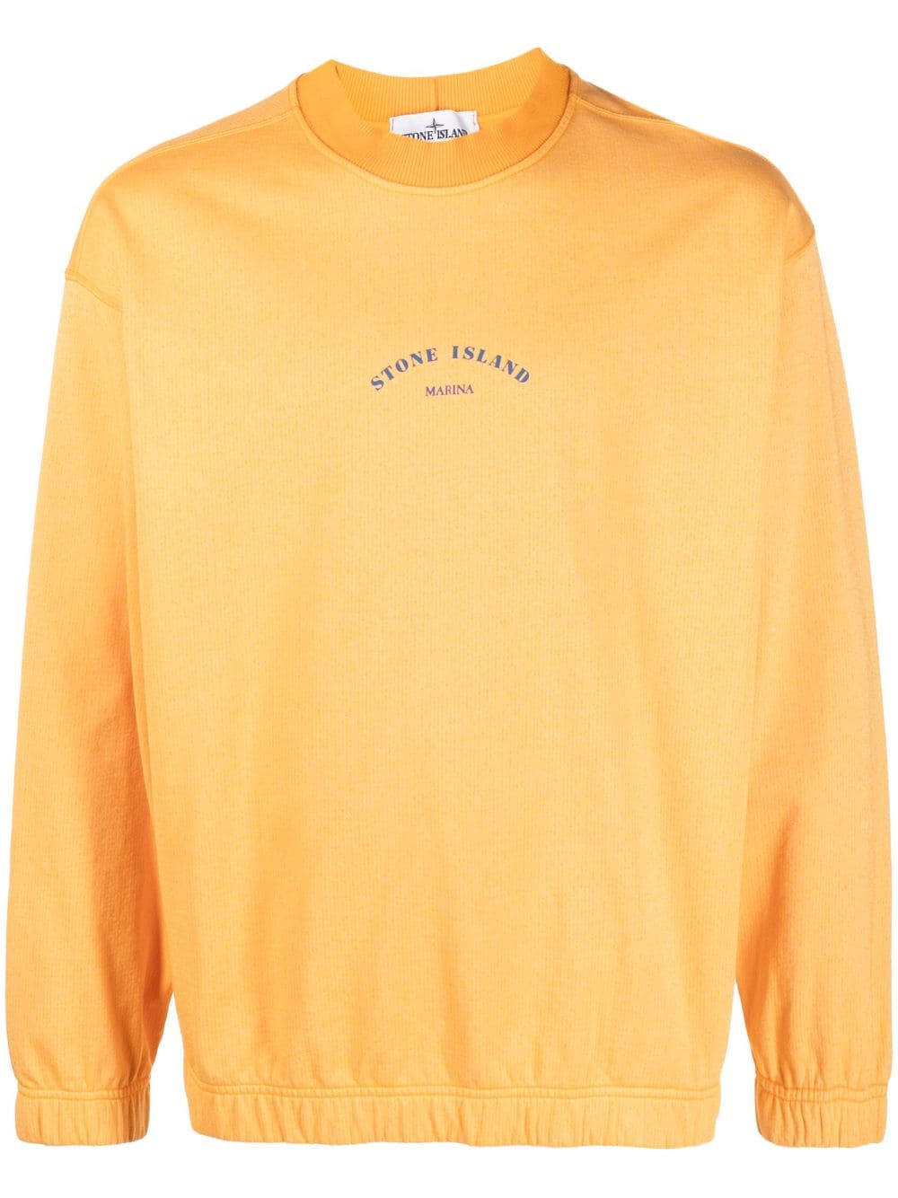 Stone Island logo-print long-sleeve sweatshirt - Orange von Stone Island