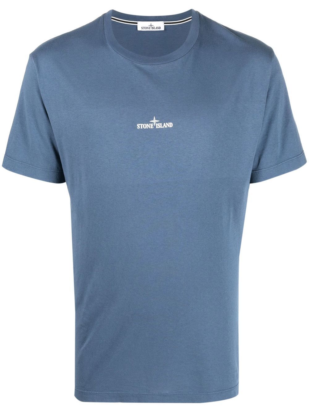 Stone Island logo-print short-sleeve T-shirt - Blue von Stone Island