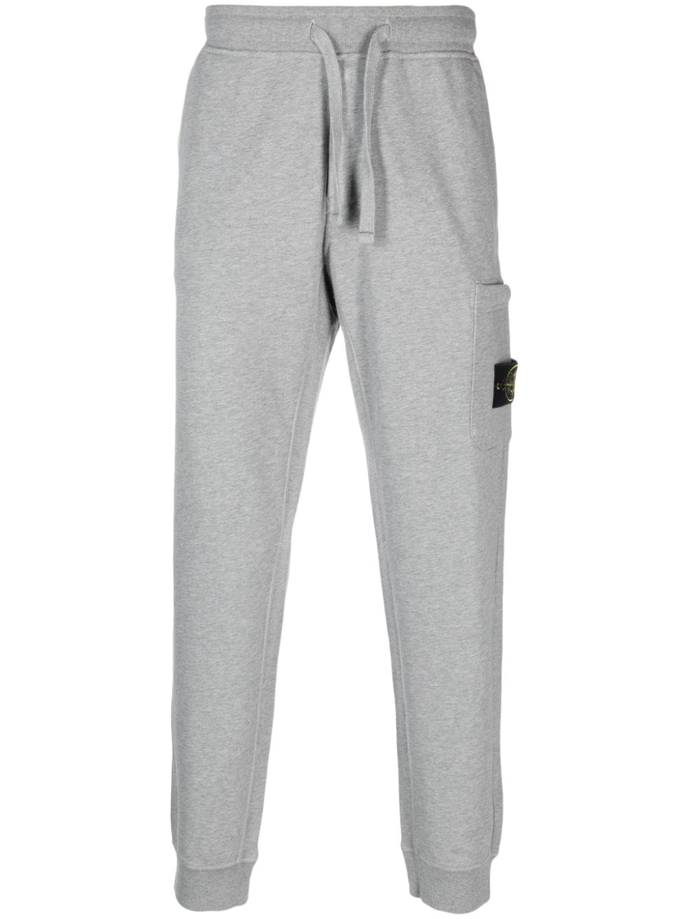 Stone Island mélange-effect cotton track pants - Grey von Stone Island