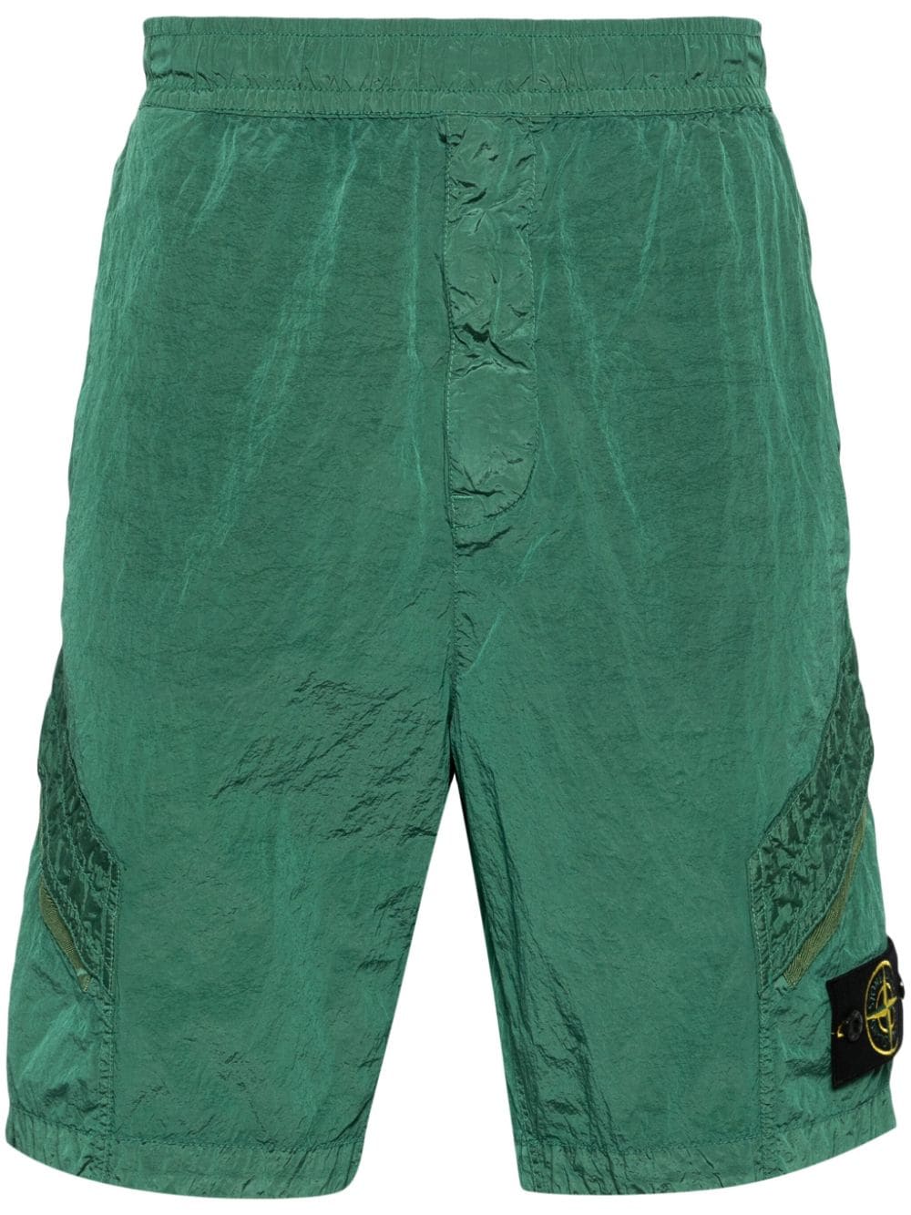 Stone Island metallic cargo bermuda shorts - Green von Stone Island