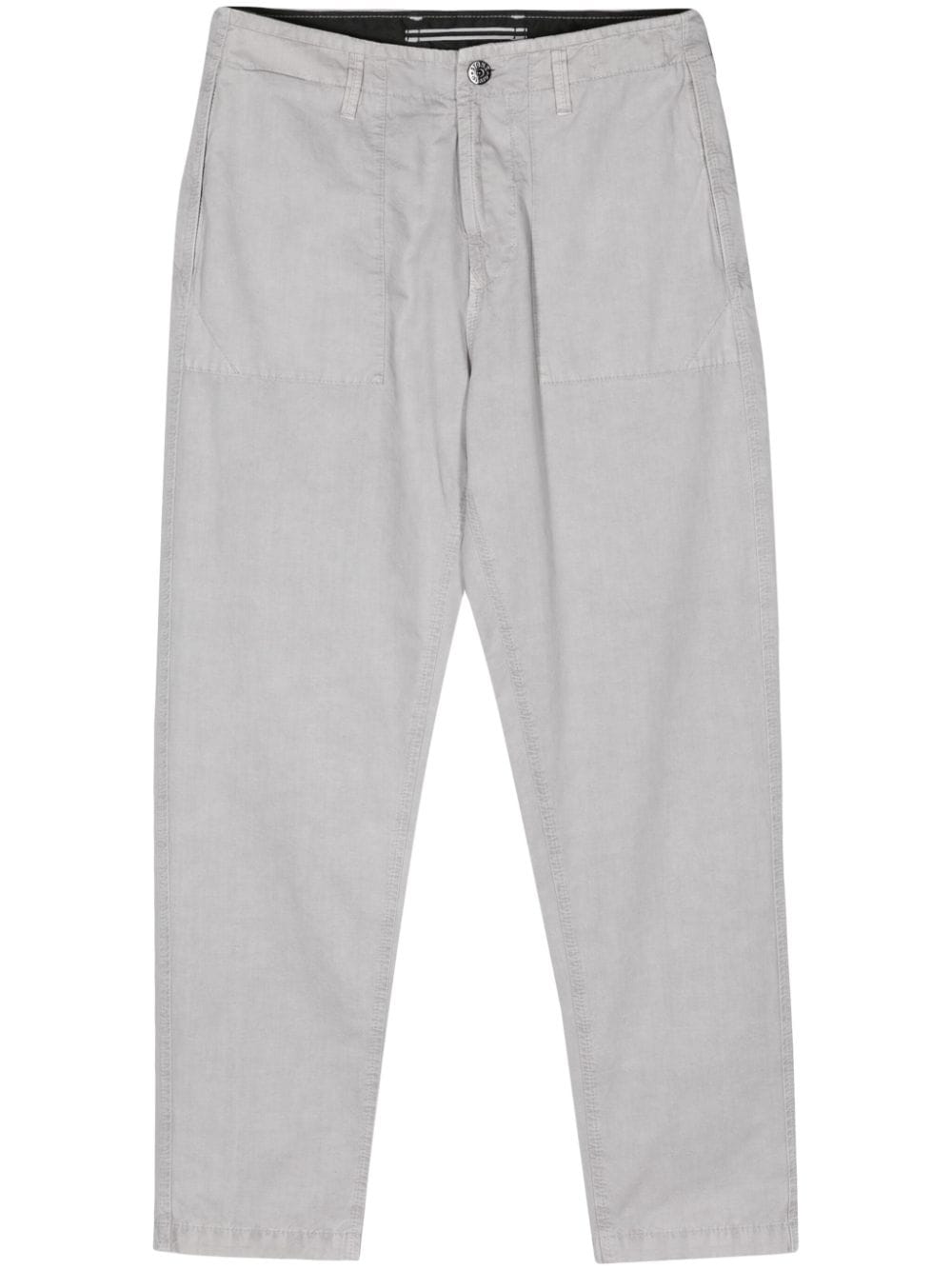 Stone Island mid-rise tapered trousers - Grey von Stone Island