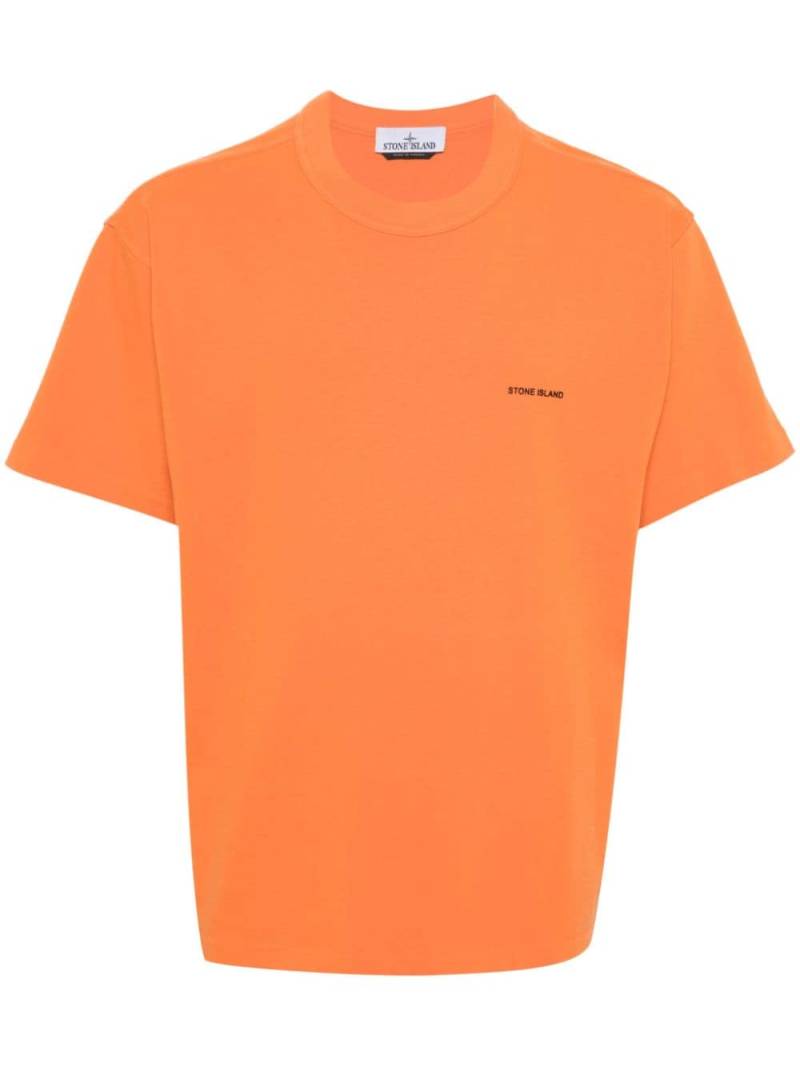 Stone Island logo-appliqué cotton T-shirt - Orange von Stone Island