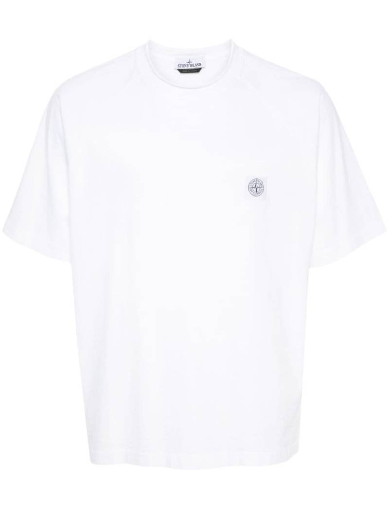 Stone Island signature Compass cotton T-shirt - White von Stone Island