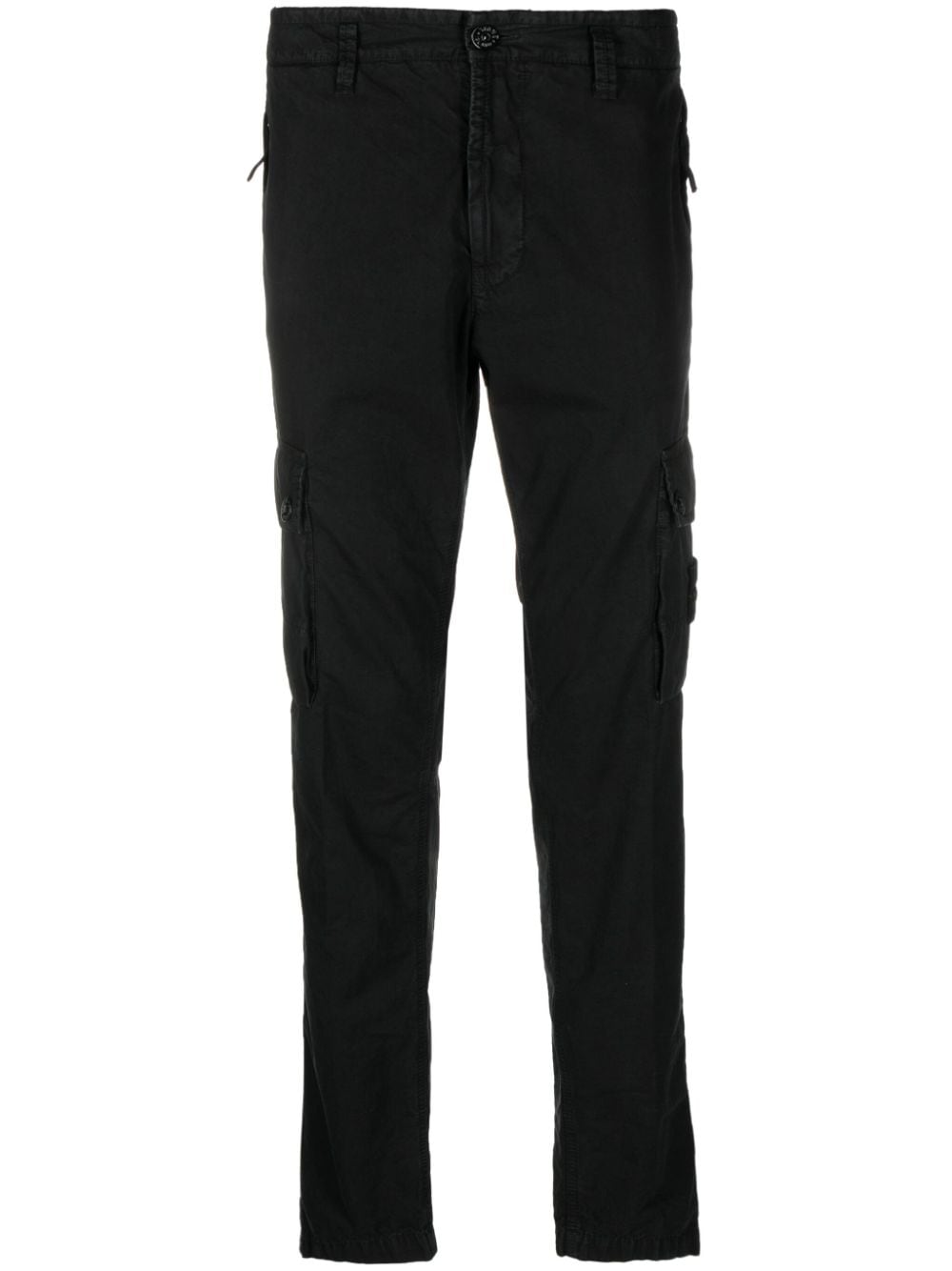 Stone Island slim-fit tapered trousers - Black von Stone Island