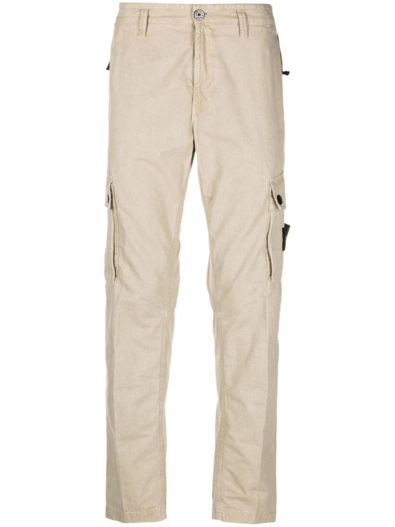 Stone Island slim-fit tapered trousers - Neutrals von Stone Island