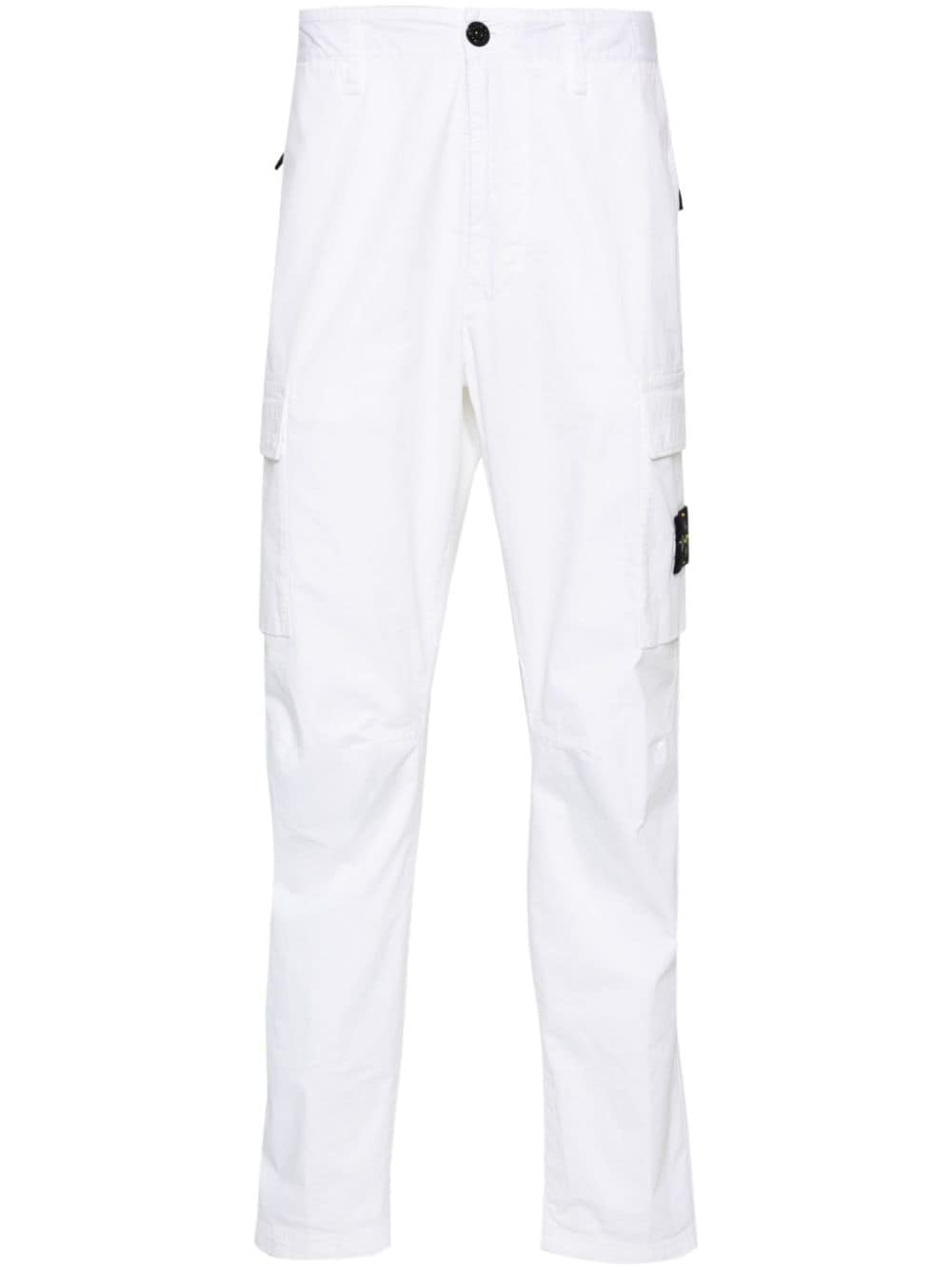 Stone Island tapered cargo trousers - White von Stone Island