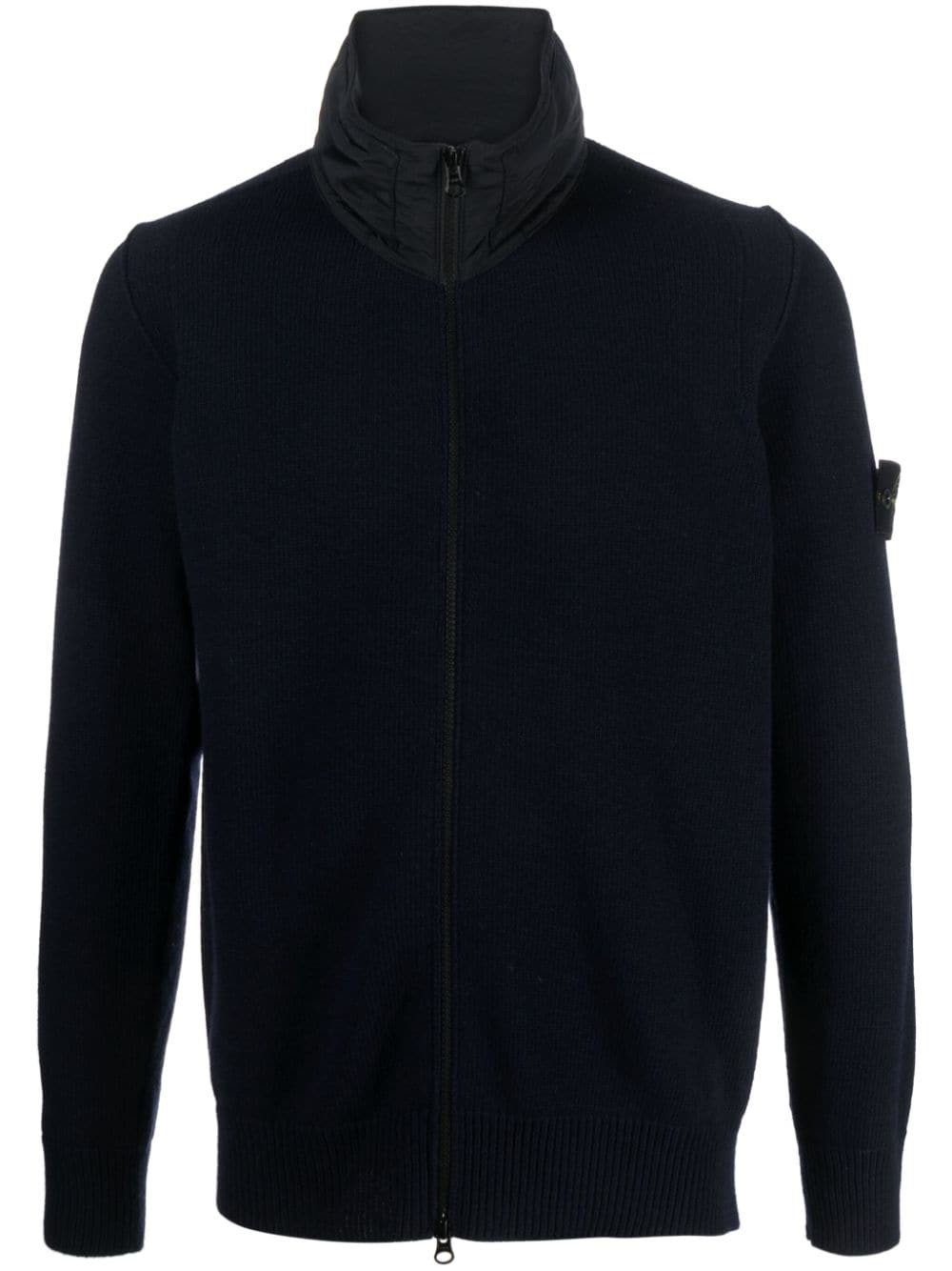 Stone Island zip-front wool sweatshirt - Blue von Stone Island