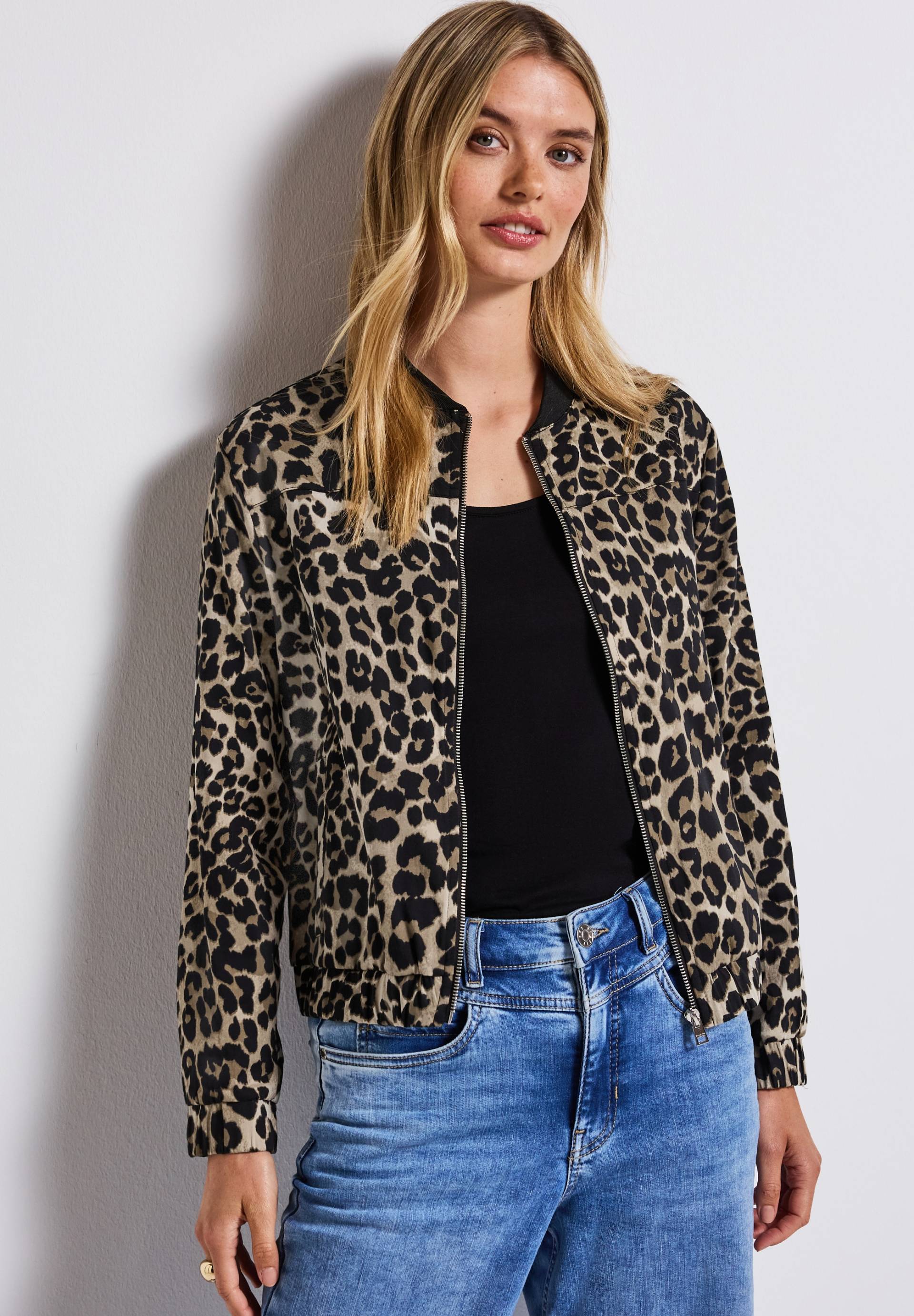 STREET ONE Blouson, ohne Kapuze, mit Leo-Print und Reissverschluss STREET ONE Blouson, ohne Kapuze, mit Leo-Print und Reissverschluss von Street One
