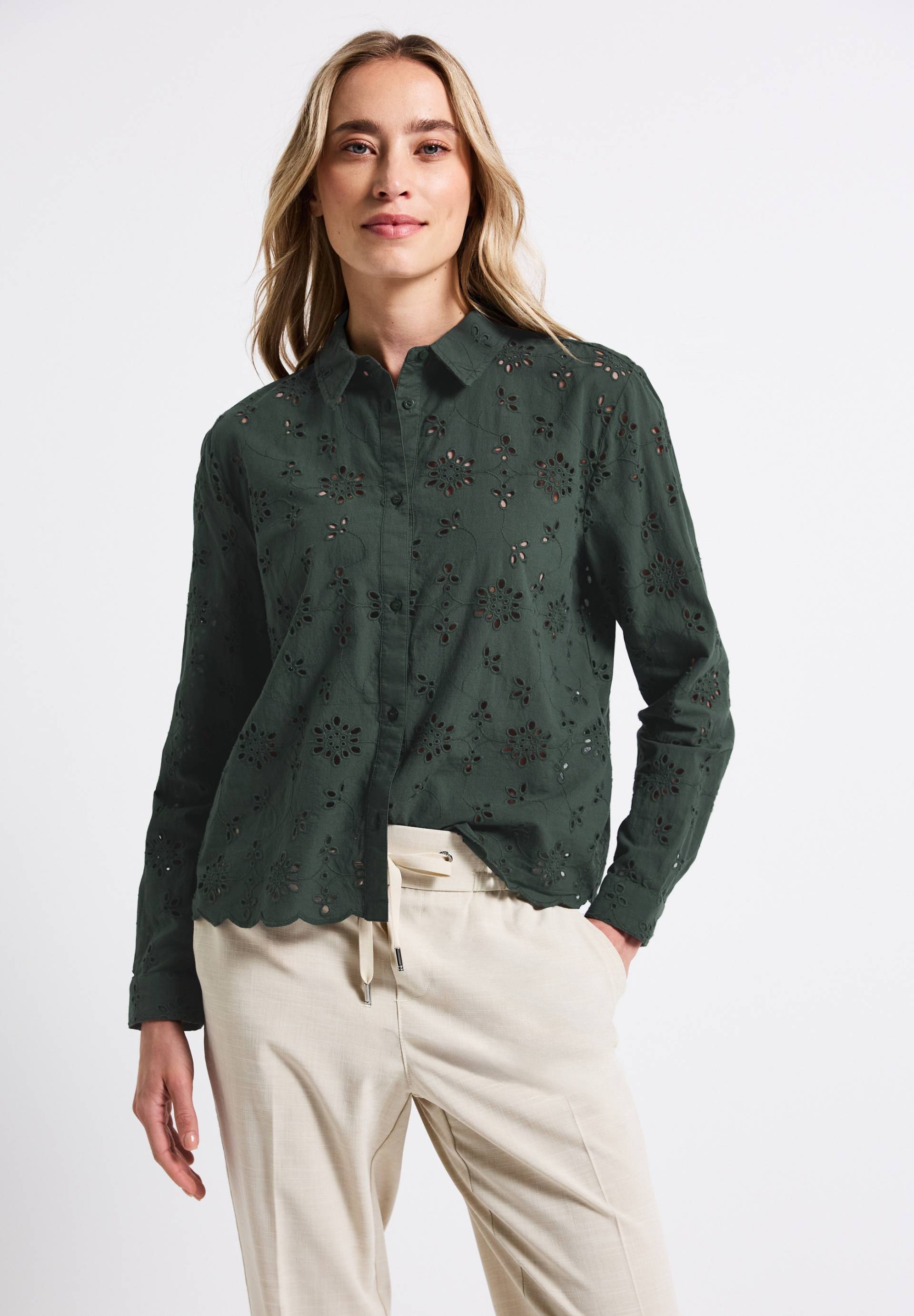 STREET ONE Hemdbluse, mit Lochstickerei von Street One