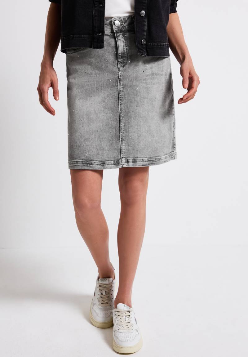 STREET ONE Jeansrock, mit Schmucksteinen von Street One