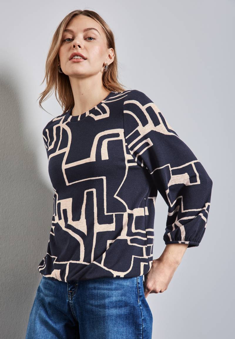 STREET ONE Rundhalspullover, mit All-Over Print von Street One
