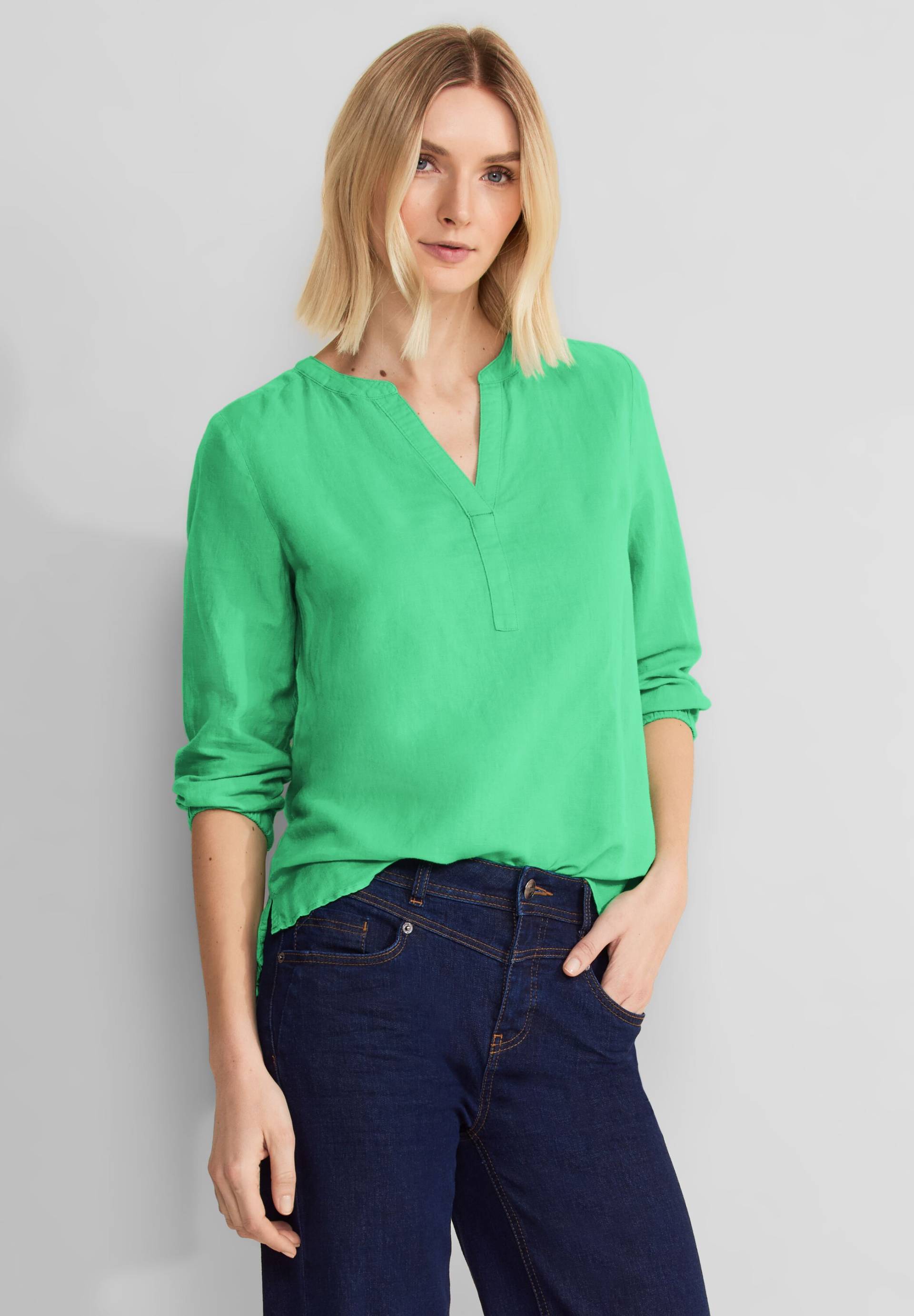 STREET ONE Shirtbluse, in Unifarbe von Street One