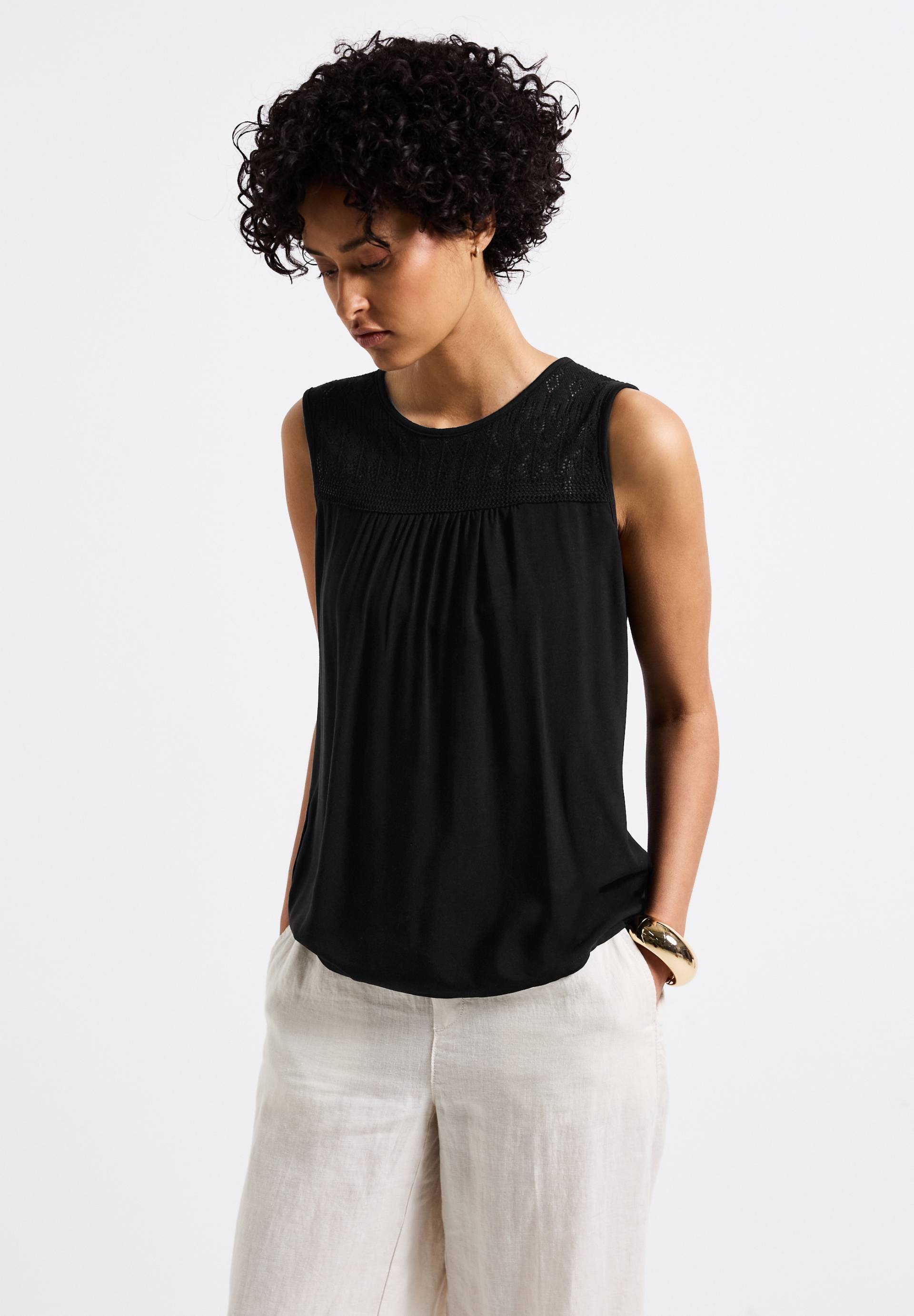 STREET ONE Shirttop, mit Ajour Details STREET ONE Shirttop, mit Ajour Details von Street One