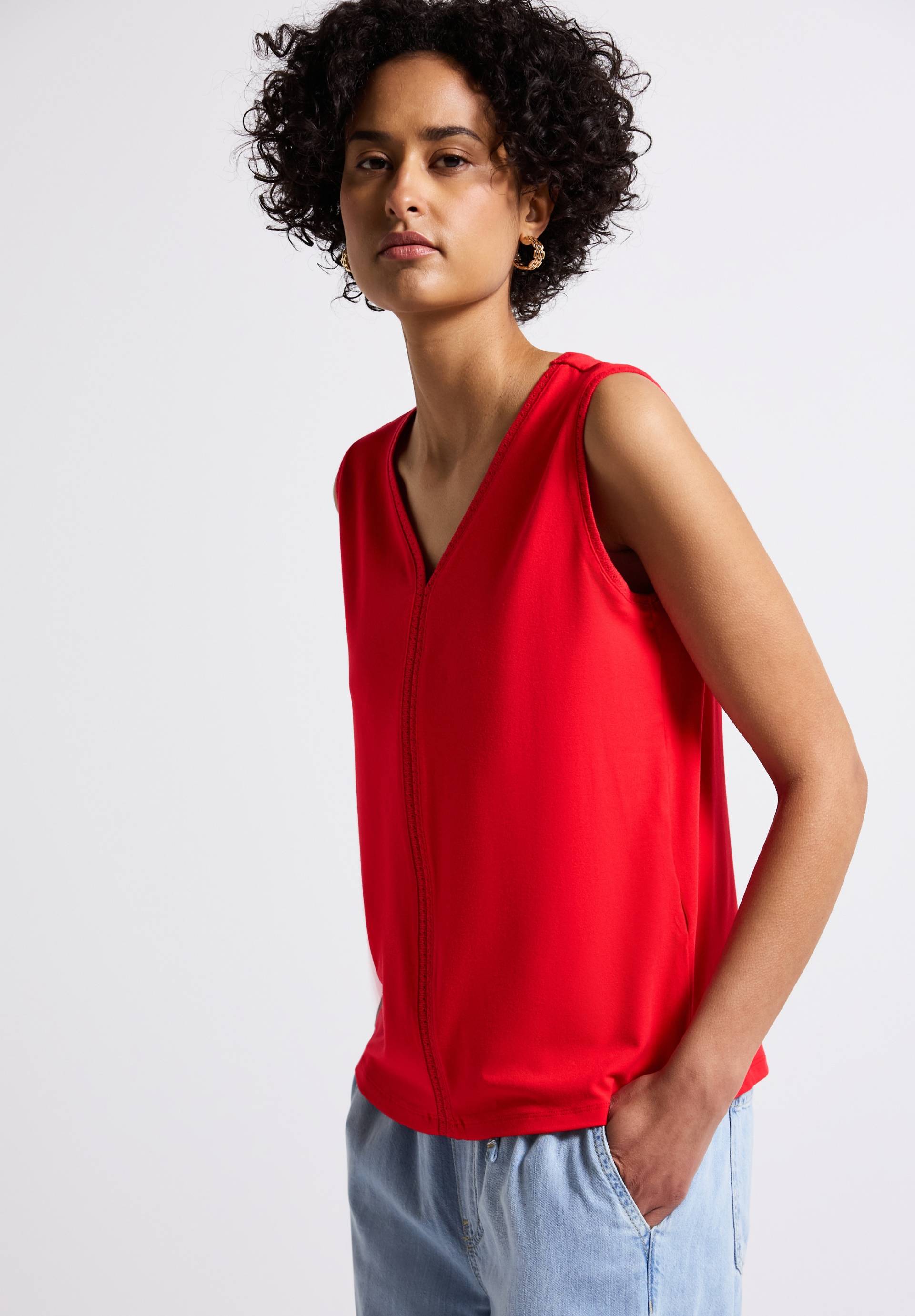 STREET ONE Shirttop, mit Häkel Details von Street One