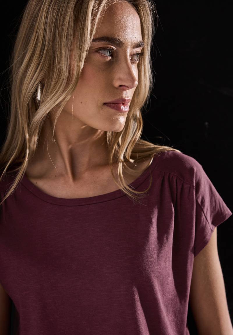 STREET ONE Shirttop, mit Raffung an der Schulter von Street One