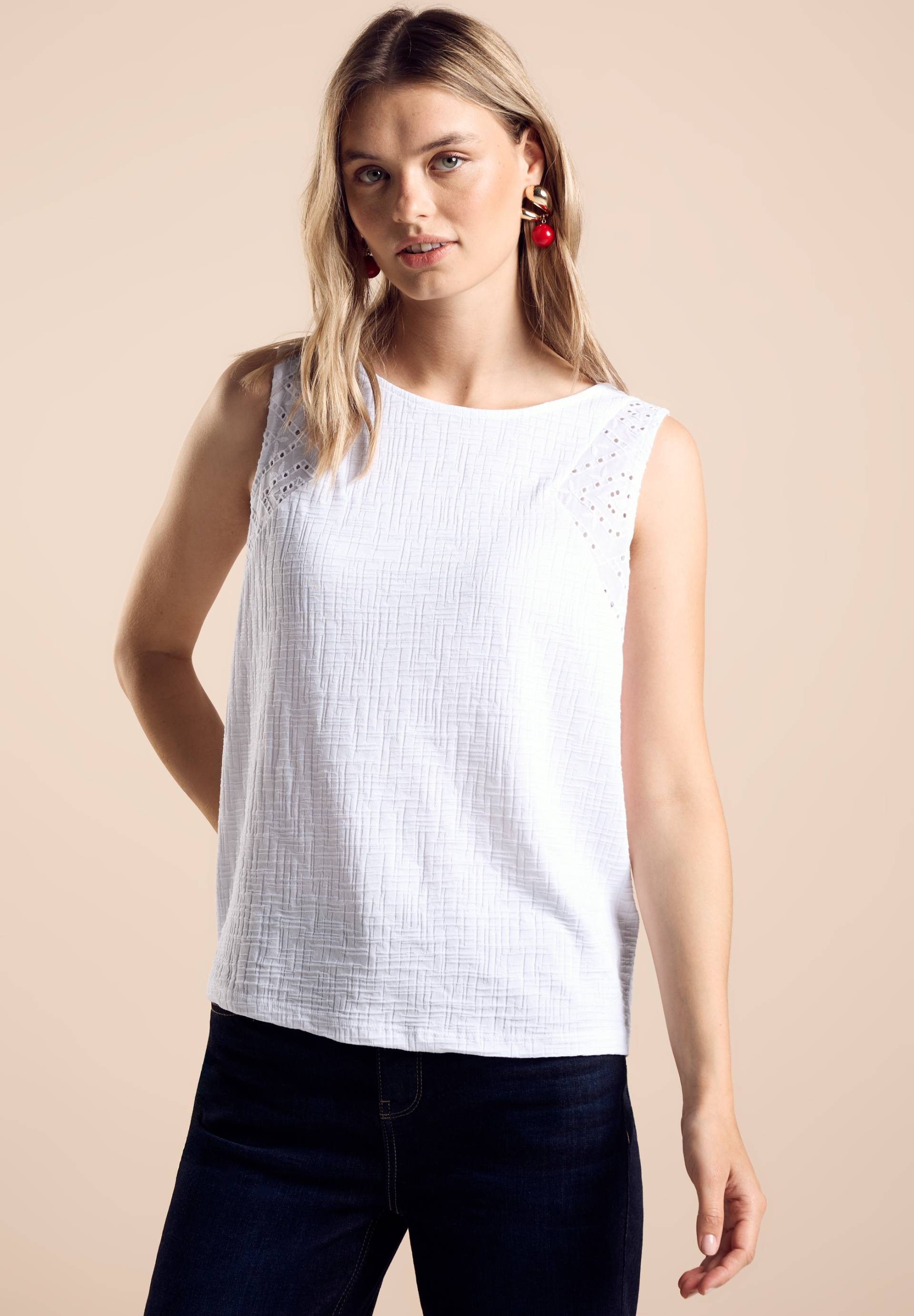 STREET ONE Shirttop, mit Stickerei STREET ONE Shirttop, mit Stickerei von Street One