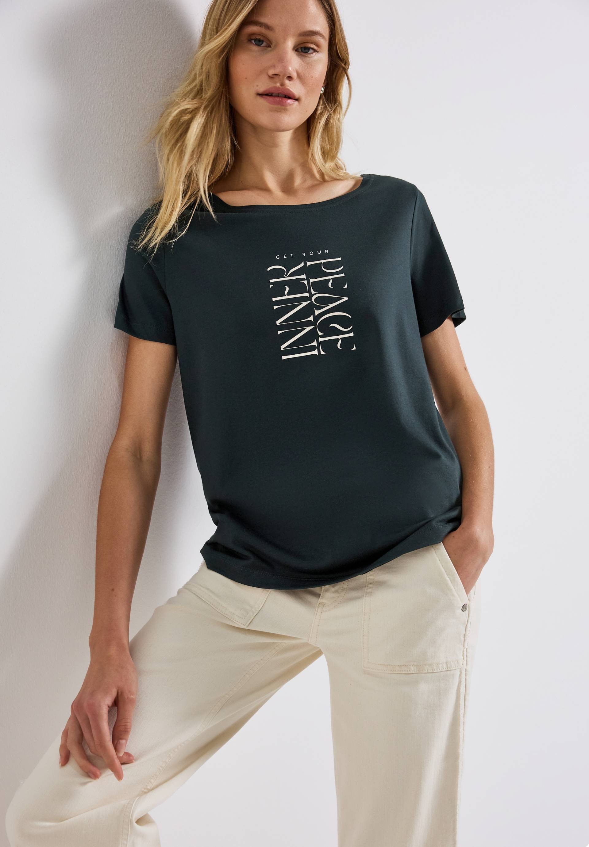 STREET ONE Shirttop, mit Wording Print STREET ONE Shirttop, mit Wording Print von Street One
